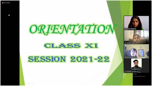 ORIENTATION PROGRAMME- CLASS XI